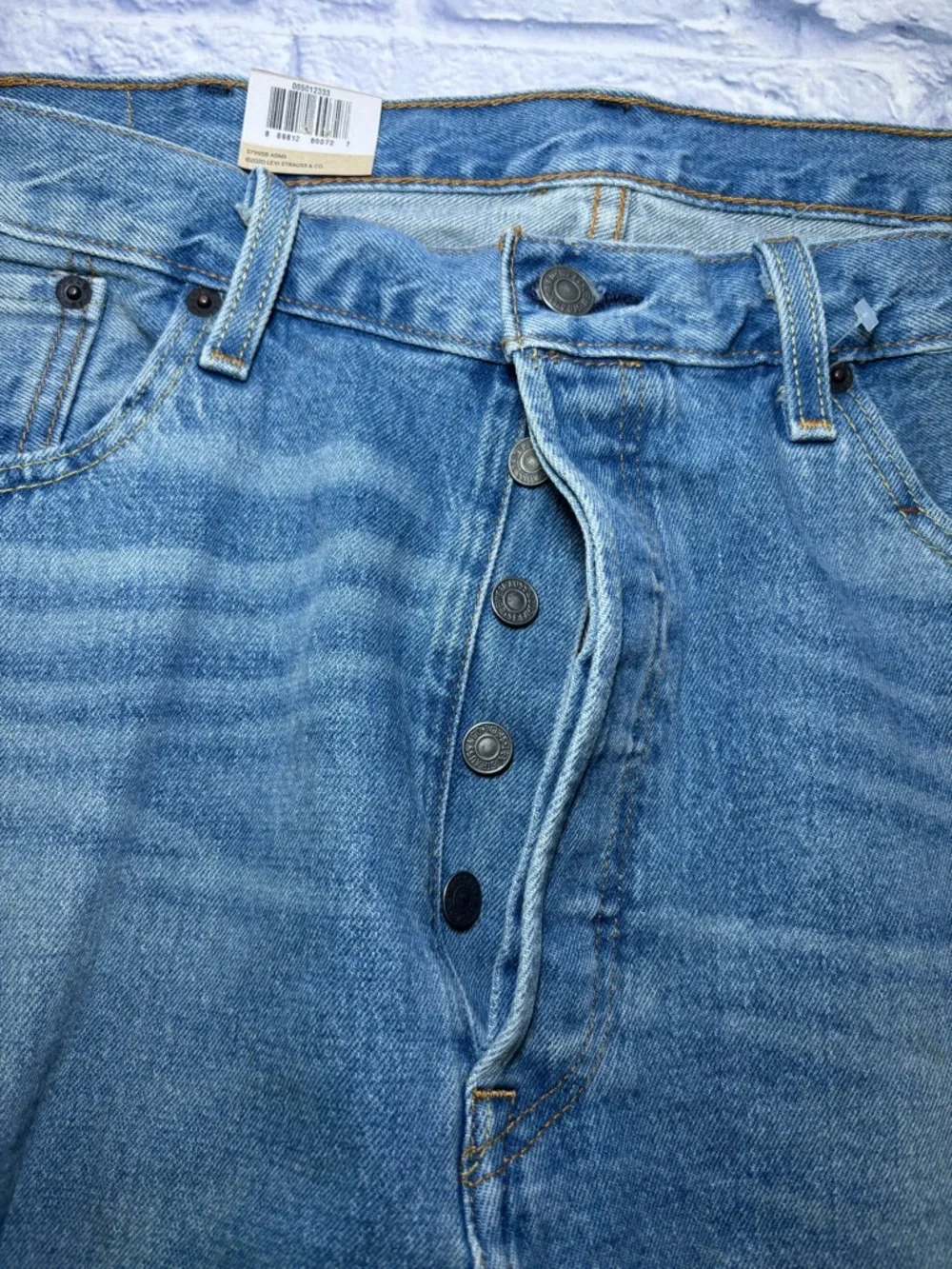 Levis 501 38X34 Original Straight Leg Mens Stretch Button Fly Denim Jeans New